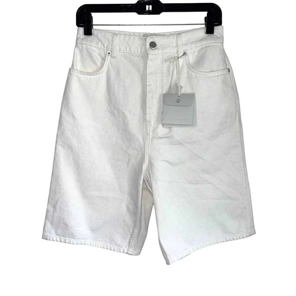 Loulou Studio Isu Shorts in Ivory 25 New Womens Bermuda Long Knee